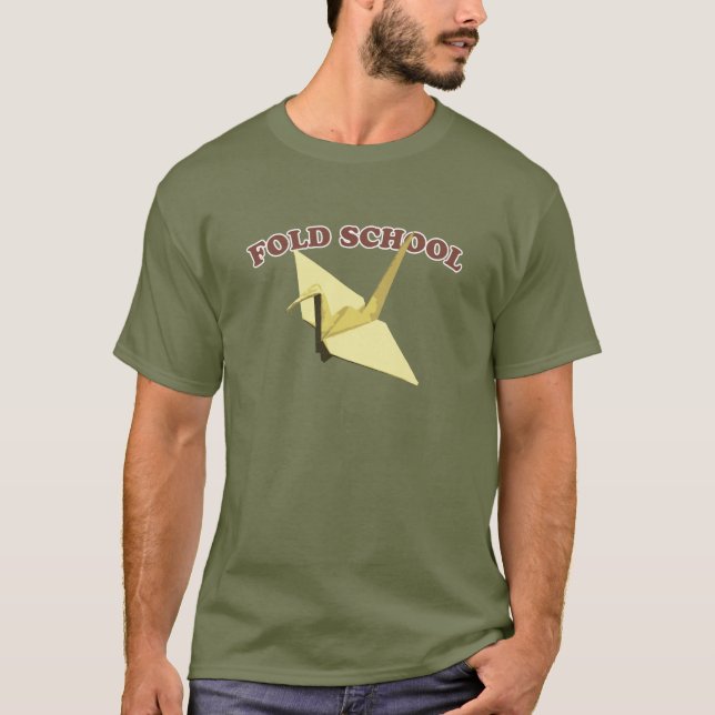 Vik skolar (Origami) T-shirt (Framsida)