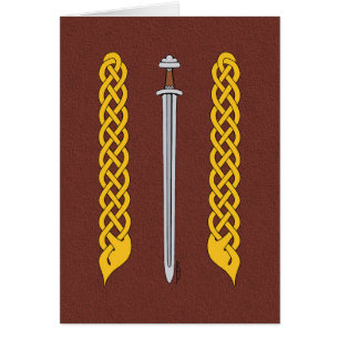 Vik Sword and Plaitwork Greeting Card Hälsningskort