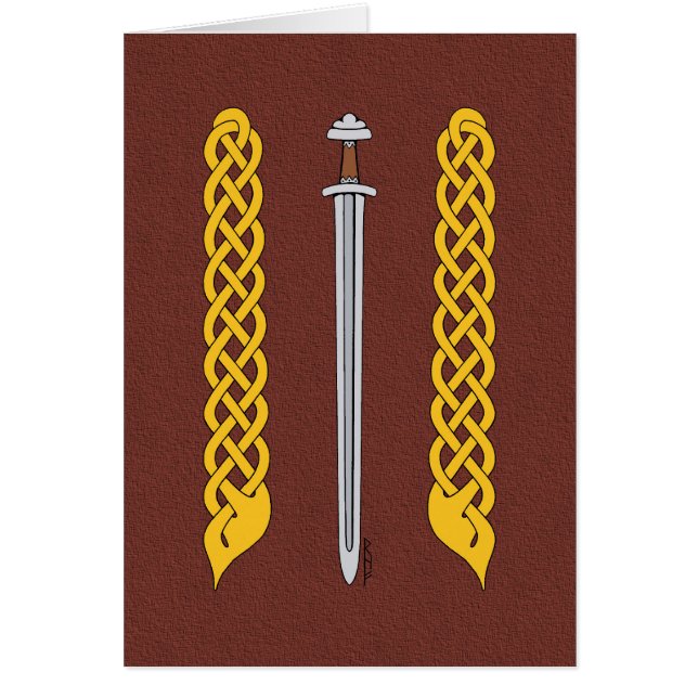 Vik Sword and Plaitwork Greeting Card Hälsningskort (Framsidan)