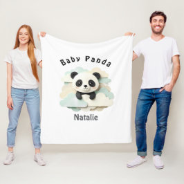 Vikad baby panda | Söt origami  Fleecefilt