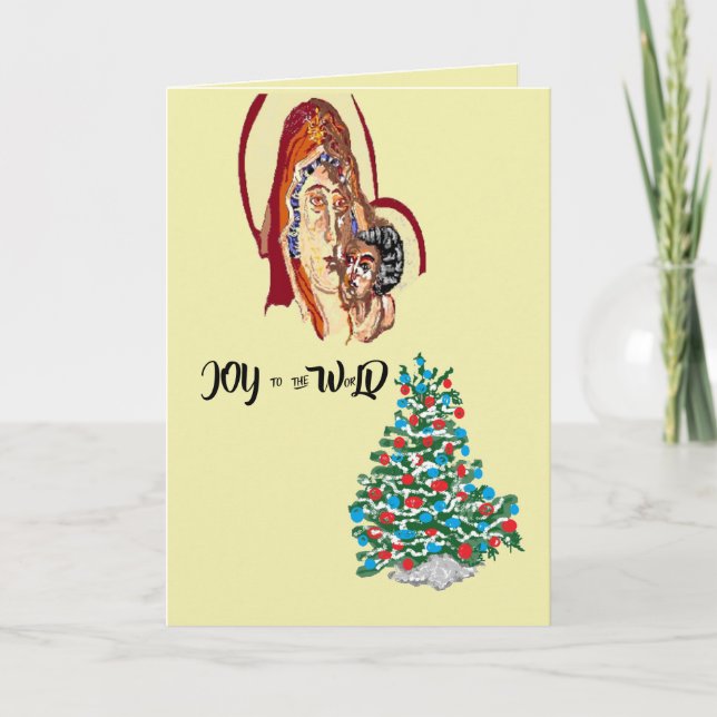 Vikad julkort: Glädje till världen Helgkort (Framsida)