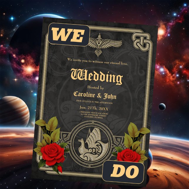 Vikande mystisk charm med elegant keltiska knop. inbjudningar (Skapare uppladdad)