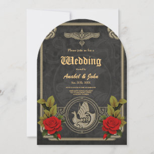 Vikande mystisk charm med elegant keltiska knop. inbjudningar