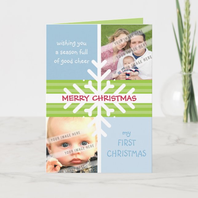 VIKARKORT :: snöflinga dissektion 3 Helgkort (Framsida)