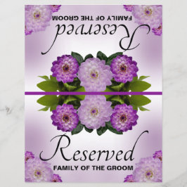 Vikbar Bröllopsreserverad Dahlia Lila Blomma