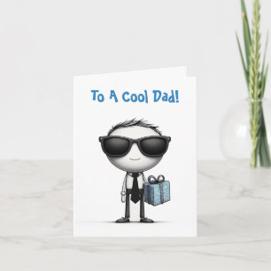 Vikbar gratulationskort - Fars dag - Cool pappa Kort