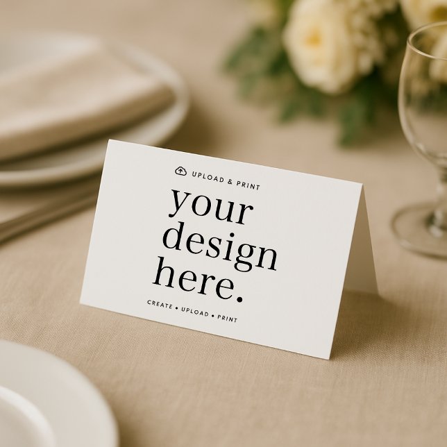 Vikbar Platshållare Ladda Upp Din Design Placeringskort (Versatile place card template for business, events, weddings, special occasions & more!)