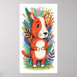 Vikdjur omgiven av spenat poster