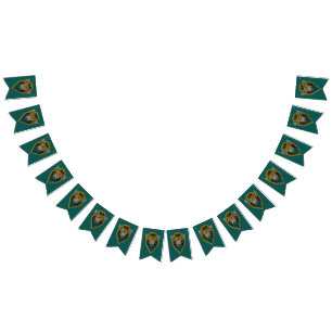 Viking Age Porträtt Metallic look Vimplar