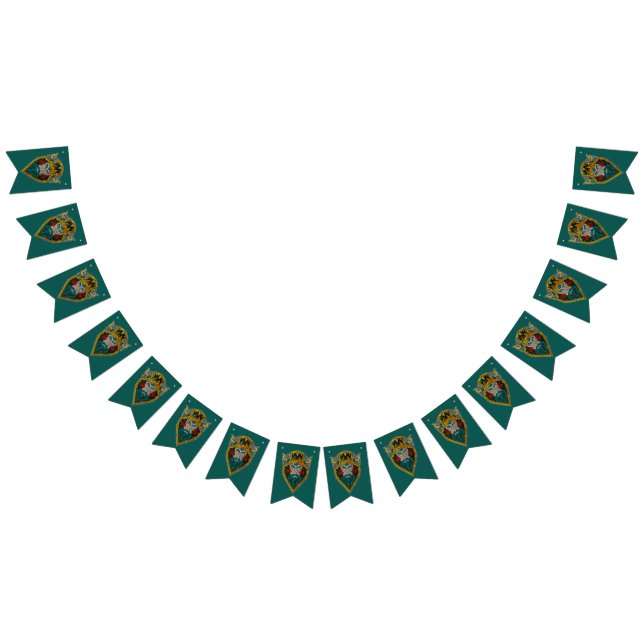 Viking Age Porträtt Metallic look Vimplar (Alla)