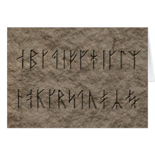 Viking Alphabet Hälsningskort