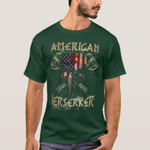 Viking American Berserker flagga T Shirt