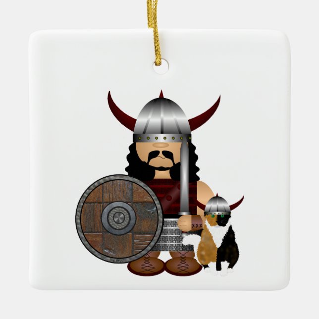 Viking and Cat Ornament (Framsida)