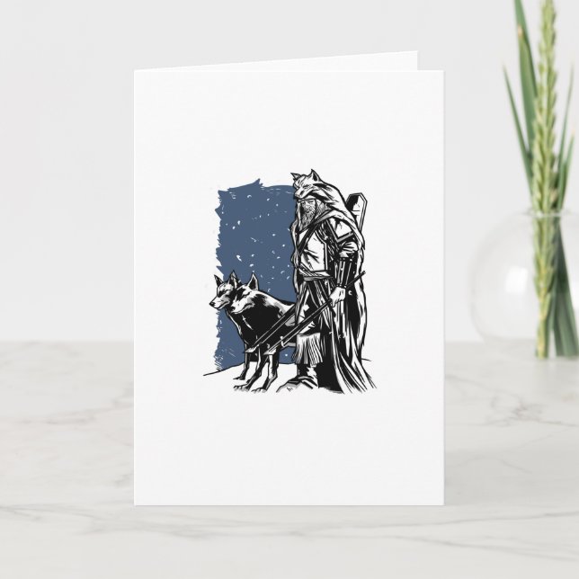 Viking and wolves kort (Framsida)