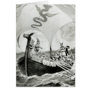Viking anfallare hälsningskort