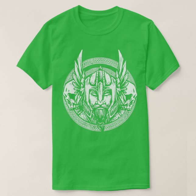 Viking Ansikte Teckning T Shirt (Design framsida)