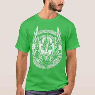 Viking Ansikte Teckning T Shirt