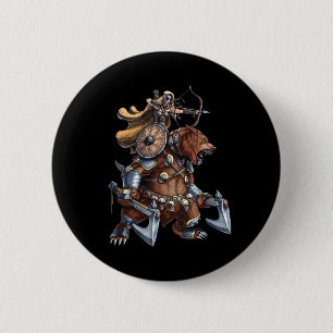 Viking Archer Riding Krig Bear Knapp
