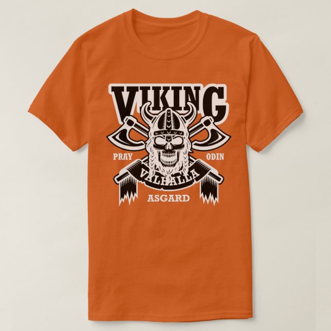 Viking Asgard Skull 2 T Shirt (Design framsida)