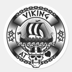 Viking at Heart Runt Klistermärke