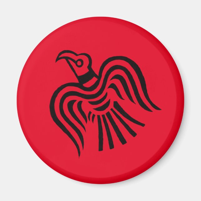 Viking Banner Raven Symbol Magnet (Framsidan)