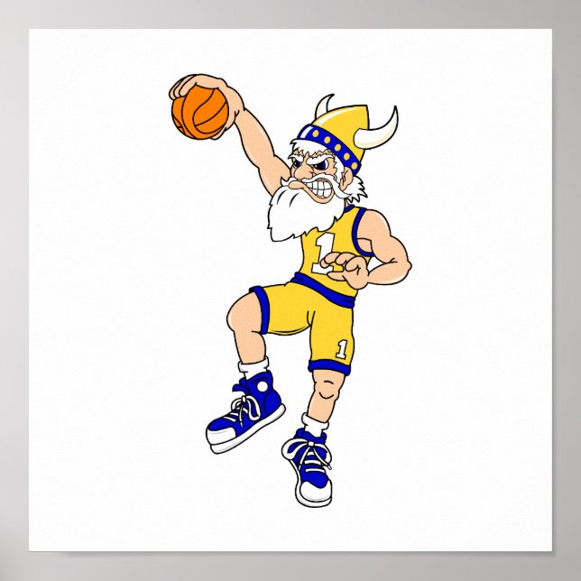 Viking basketball slam poster (Framsidan)