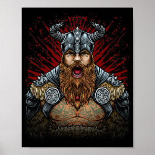 Viking Battle Gråt Poster