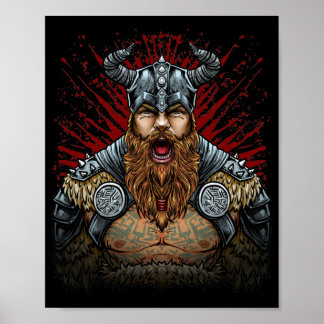 Viking Battle Gråt Poster