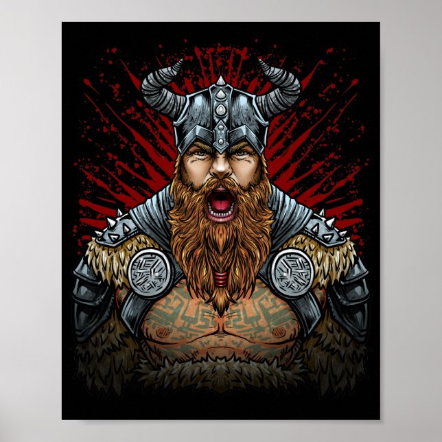 Viking Battle Gråt Poster (Framsidan)
