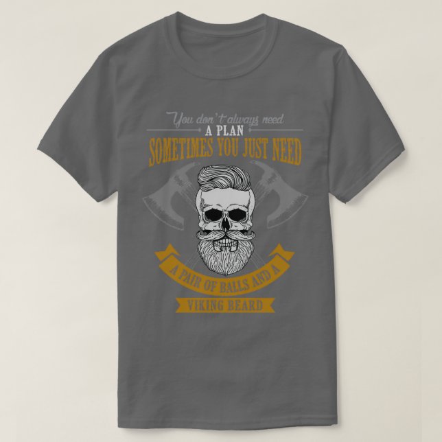 Viking Beard fars dag Shirt Classic TShirt T Shirt (Design framsida)