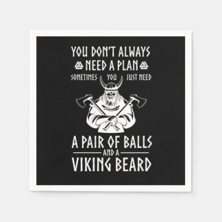 Viking Bearded Warrior Valhalla Ax Norse Mytholog Pappersservett