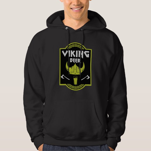 Viking Beer Drinker Hoodie (Framsida)