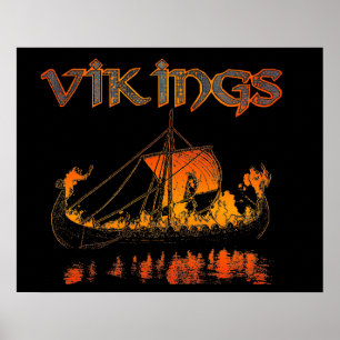 Viking begravnings- affisch