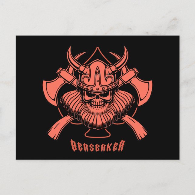 Viking Berserker Vykort (Framsida)