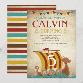 Viking Birthday Inbjudningar