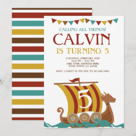 Viking Birthday Inbjudningar