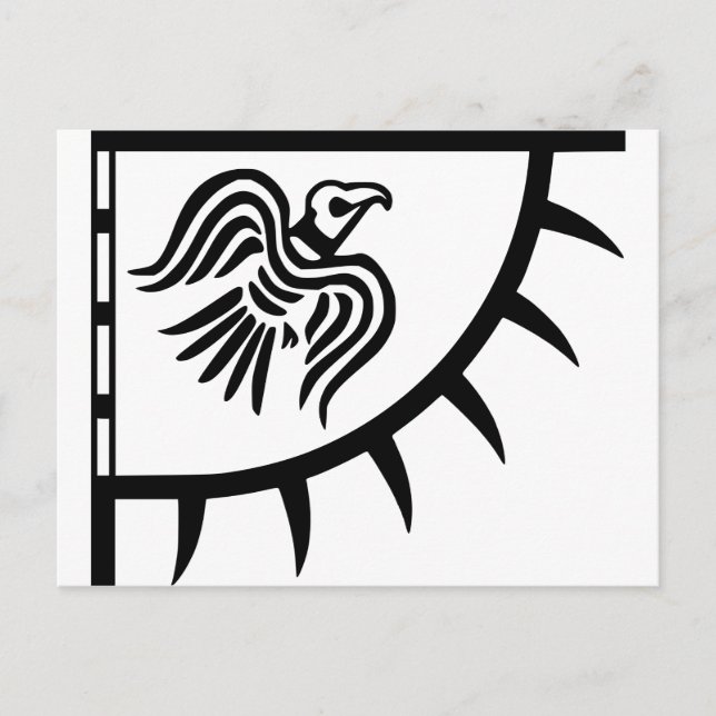 Viking Black Raven Banner Vykort (Framsida)