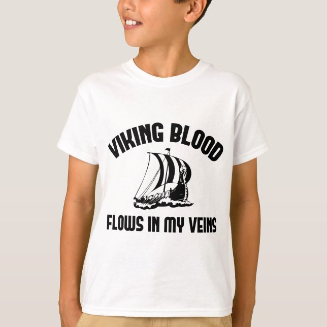 Viking blodflöde i mina vener t-shirt (Framsida)