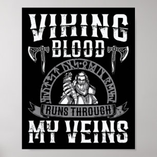 Viking Blood Springa genom mina egna oberoende Poster