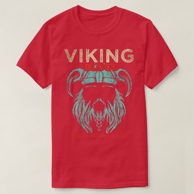 Viking Blood Springa genom mina vener 7 T Shirt (Design framsida)