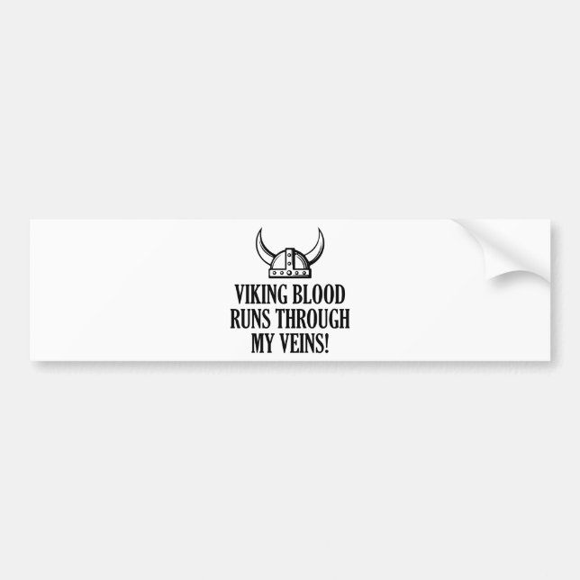 Viking Blood Springa genom mina vener Bildekal (Framsidan)