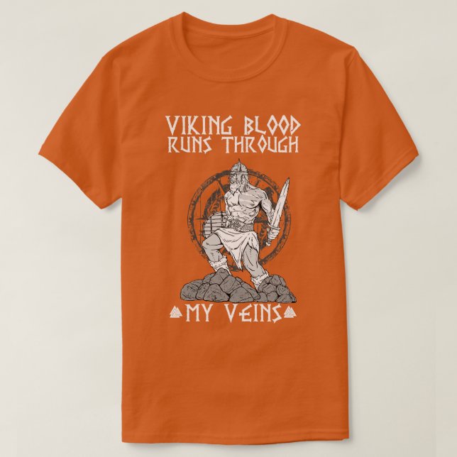 Viking Blood Springa Trough 5 T Shirt (Design framsida)