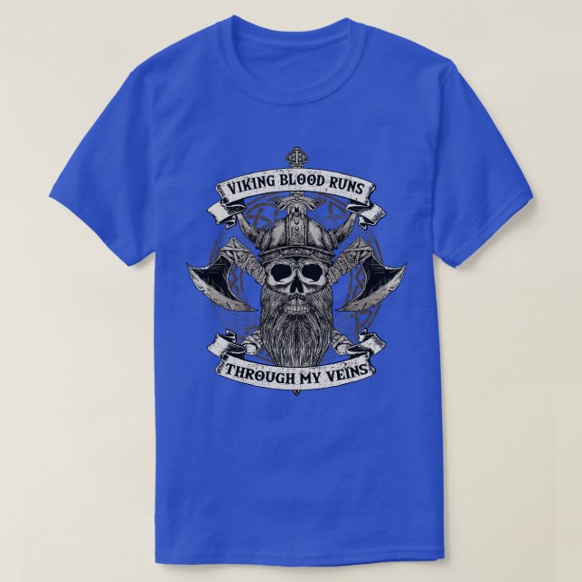 Viking Blood Springa Trough T Shirt (Design framsida)