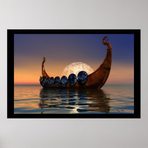 VIKING BOAT 2 UTSKRIFT POSTER