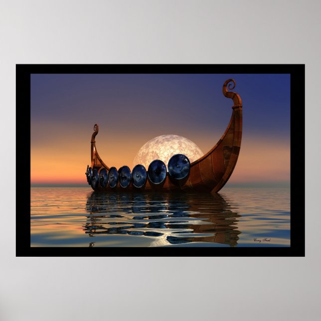 VIKING BOAT 2 UTSKRIFT POSTER (Framsidan)
