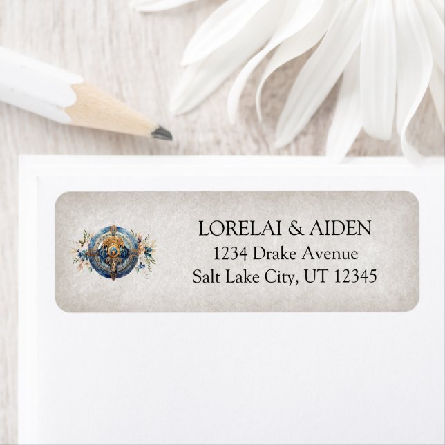 Viking Bröllop Returadress Etikett (Insitu)