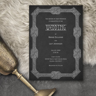 Viking Celtic Gamer Bröllop Inbjudningar