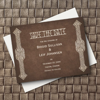 Viking Celtic Gamer Bröllop Spara Datumet