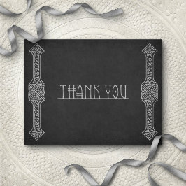 Viking Celtic Gamer Bröllop Tack Kort