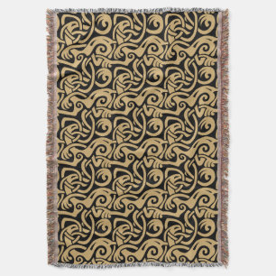 Viking Celtic Intertwining Animal Mönster Mysfilt